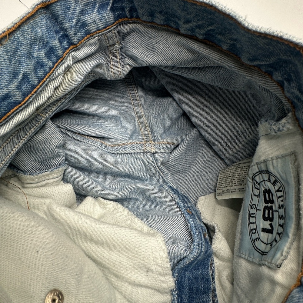 Vintage Levi' Strauss 881 Fit‎ Tab Blue Jeans 1992 orange tab women’s size 12 - Picture 10 of 14